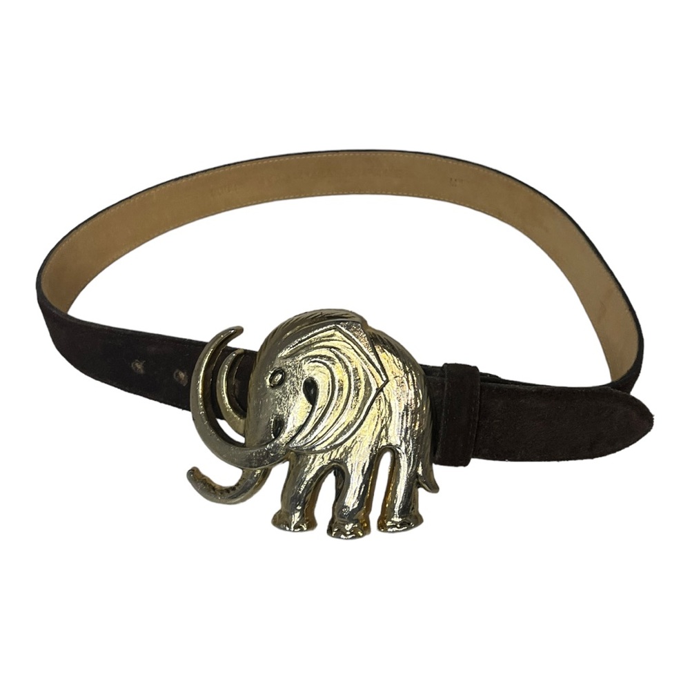 Vintage Saks Belt with J.S.S. Elche Spain Elephant Buckle